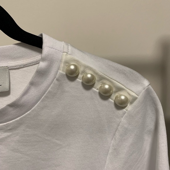 3.1 Pillip Lim white cinched tee shirt - Picture 4 of 4